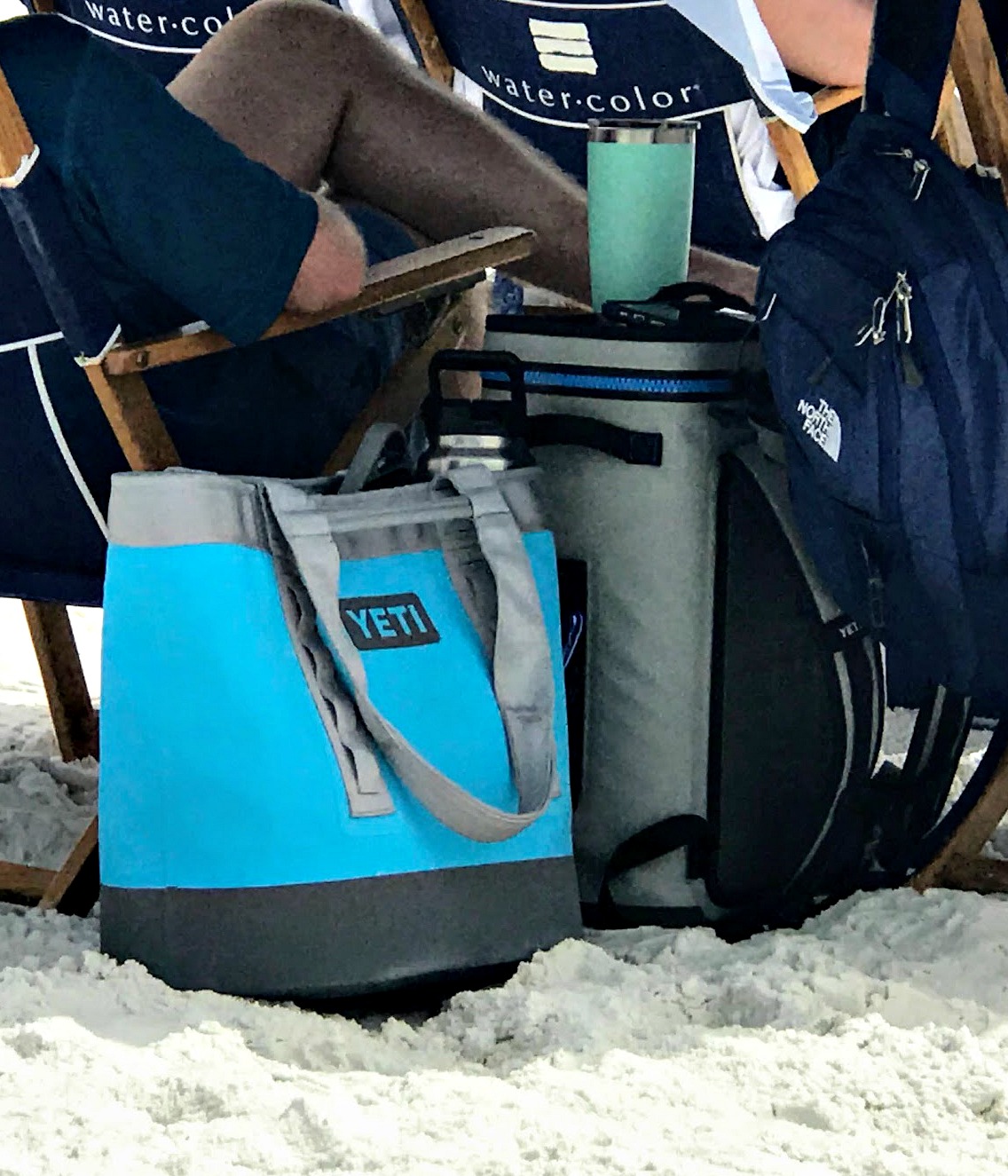 two yeti coolers