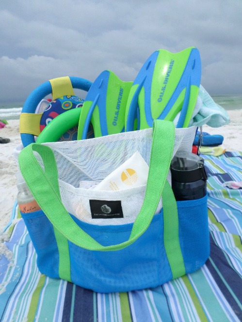 Mesh Beach Bag - Beach Bag Totes With Lots of Outside Pockets