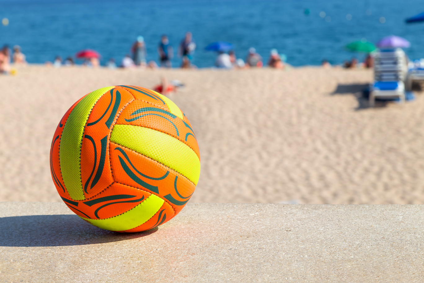 soccer ball on the beach